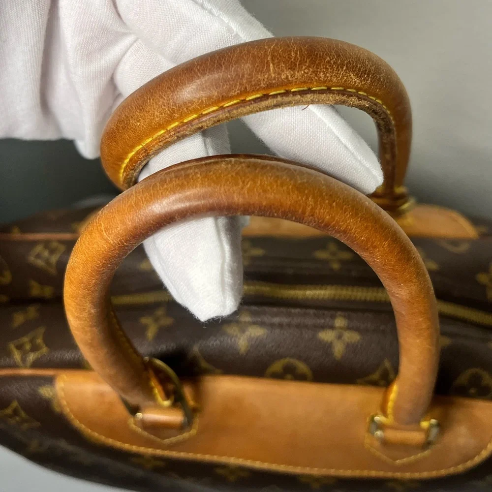 Louis Vuitton Brown Monogram Canvas Travel Bag with Vachetta Leather